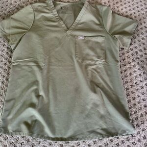 Figs Olive Green (light Moss) Women's Top in Large. Excellent condition.